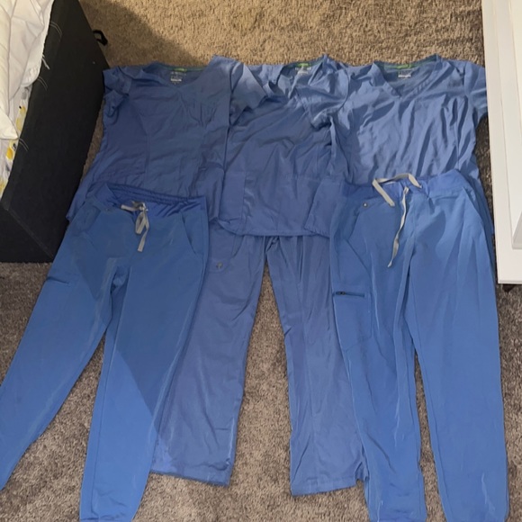 Figs Pants & Jumpsuits 3 Scrub Sets Two Fig Bottoms Healing Hands